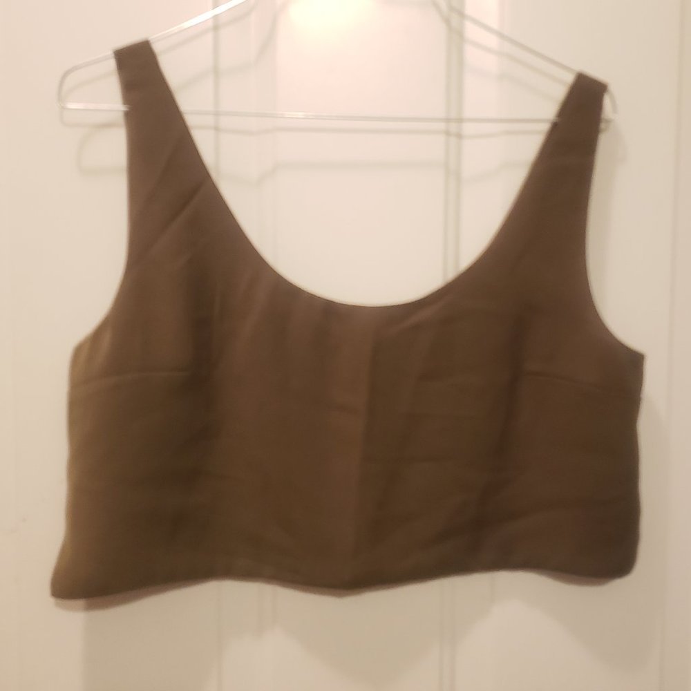 Tobi Olive Crop Top